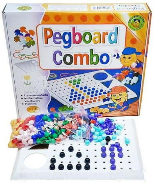 SMILE EDUCATION TOYS Pegboard Combo Knob Puzzle