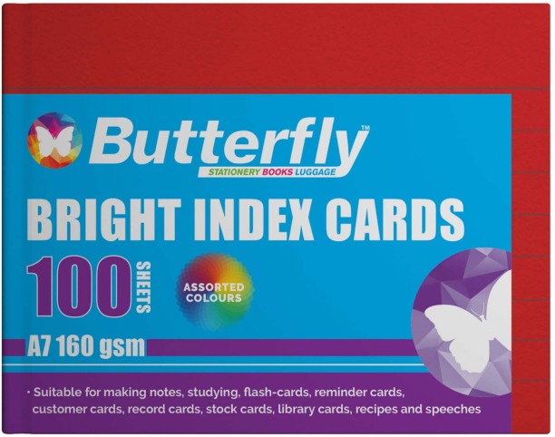 Butterfly A7 160 gsm Index Cards