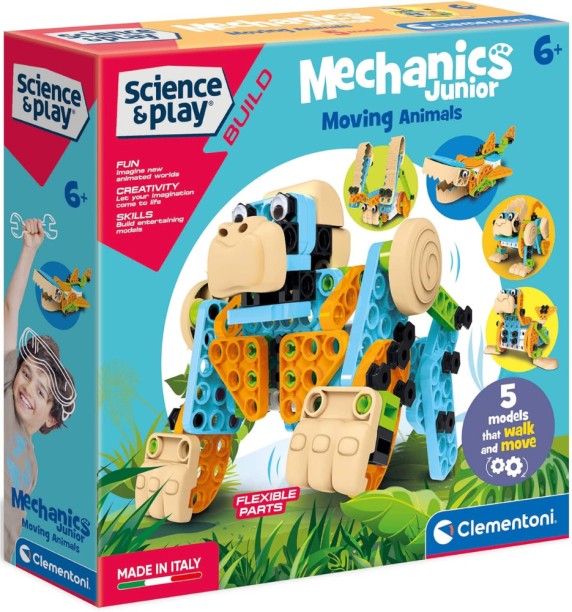 Clementoni MECHANICS JUNIOR - MOVING ANIMALS Science Project Kit