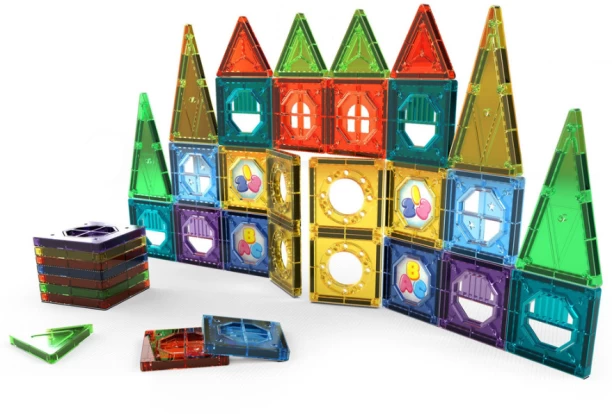 Edu-matic Magnetic Tiles Building Set Educational Cubes