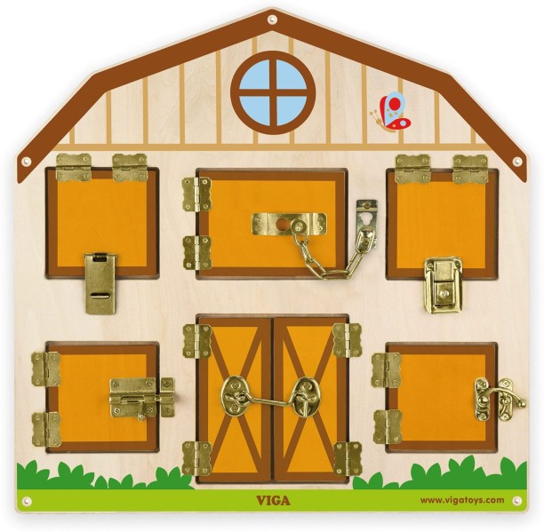 Viga Wall Mount Locking & Unlocking Activity Toys