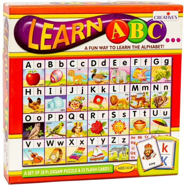 Creatives Learn ABC - Alphabet Game Flashcards & Workbooks