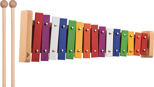 ALANES 15 Tone Xylophone Child Safe Mallets Percussion Musical Toy Educational Toys