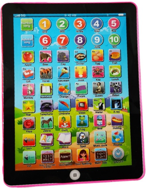 Umlozi Educational Interactive Learning Pad for Kids - Pink Alphabets & Language