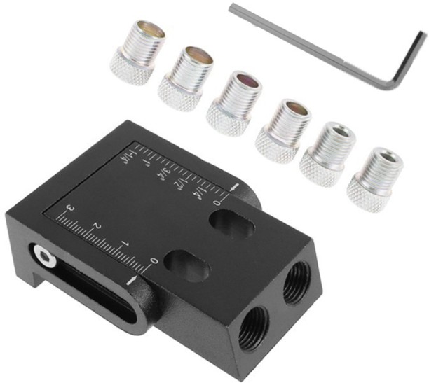 ALANES 8 Piece Woodworking Pocket Angle Locator 15 Degree Angle Drill Guide Set Angle Drill Bit