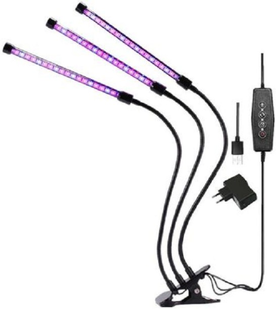 SA TRADE 30W Auto ON/Off 3 Head Timing LED Plant Grow Light LED Lantern