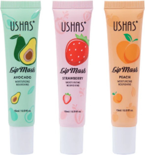 Ushas Moisturising Lip Mask Peach, Strawberry, Avacado