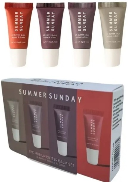 SUMMER SUNDAY MINI LIP BUTTER BALM SET MULTIFLAVORS SET