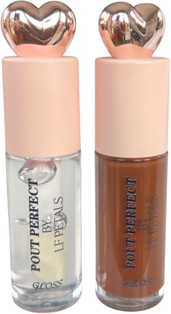 Pout Perfect by LF Petals Pout Perfect Brown Clear Lipgloss Combo