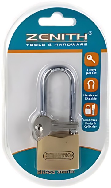 AZ Décor Padlock Zenith Brass 38Mm Long-Shkl Bls Padlock