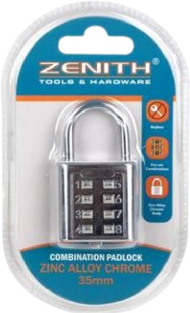 AZ Décor Padlock Combination 35Mm 8-Digit Zenith Padlock