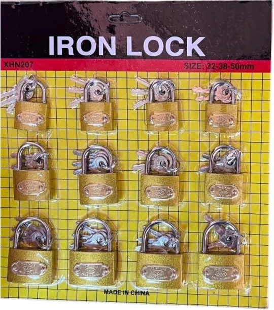 Iron Lock Padlock 32-38-50mm 12pcs Padlock