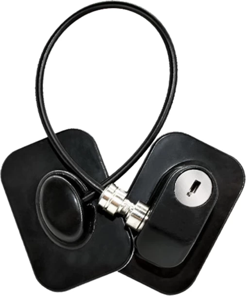 ALANES Non Drilling Fridge Lock with Adhesive for Securing Cabinet, Drawers -Black Lock