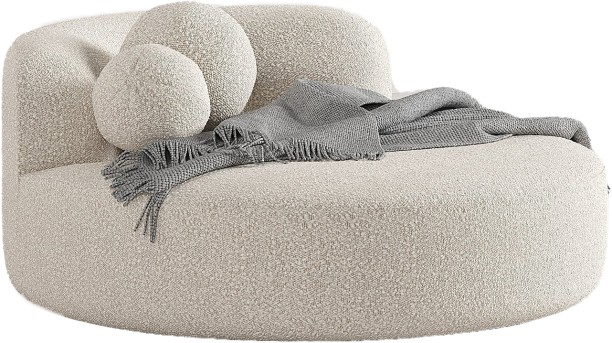 Marget ll Boucle Lounger Chair 2000000024011 Fabric Lounger