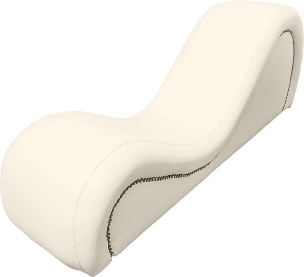 Marietta Anukhet Leather Yoga Chair Relax Couch and Love Lounge Chair Cream Leatherette Chaise