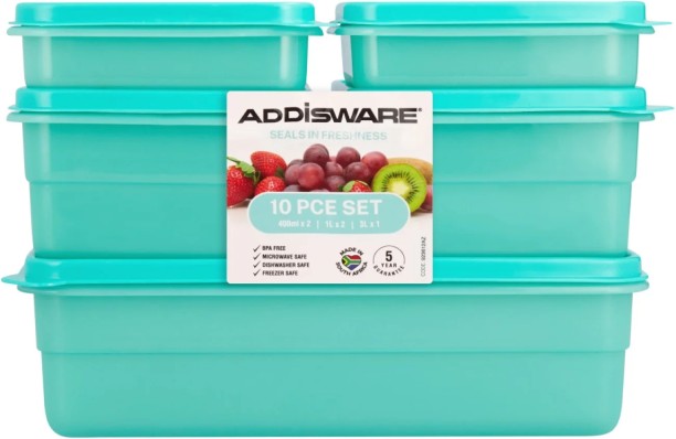 Addis 10 Piece Set 5 Containers Lunch Box