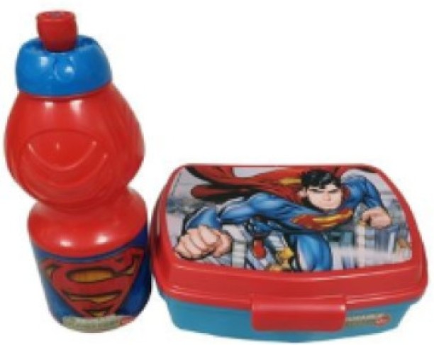 SUPERMAN ASTRO SPORTS BOTTLE-JUNIOR LATCH 2 2 Containers Lunch Box