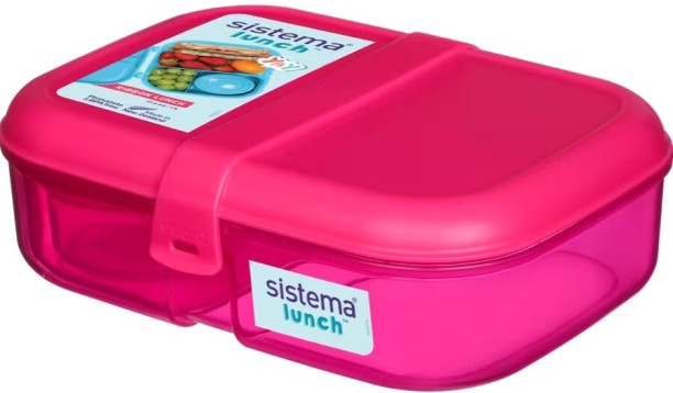 Sistema Lunch Tin Ribbon Lunch with Mini Bite 1.1L Lunch Box