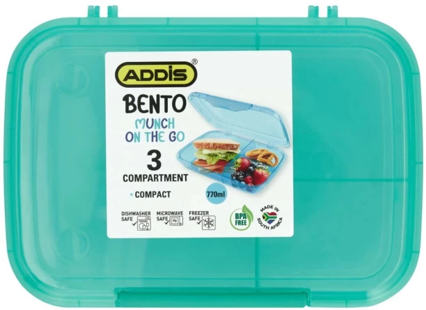 Addis 3 Div Bento Lunch Box