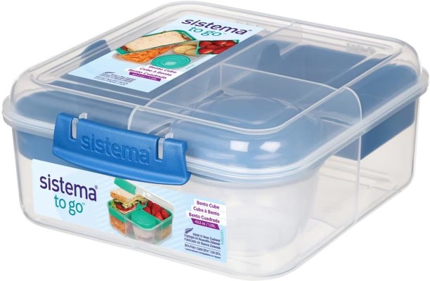 Sistema Lunch Box Bento Cube TO GO with Yogurt Pot 1.25L Lunch Box