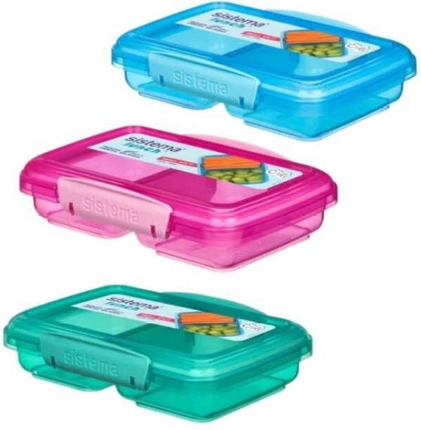 Sistema Bright Bites Split Lunch Collection 3 Containers Lunch Box