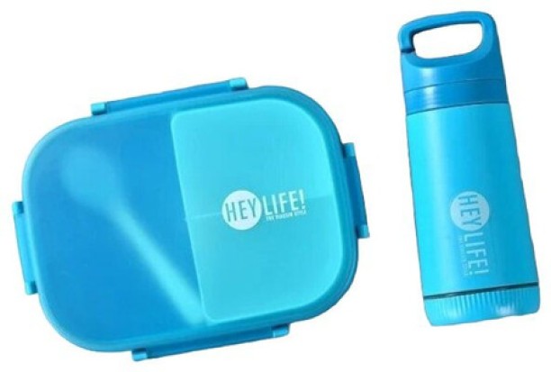 SA TRADE Leak Proof 3 Compartment Lunch Box With 500ml Bottle 3 Containers Lunch Box