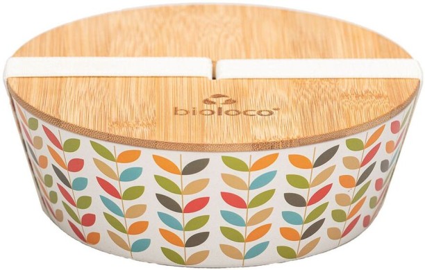 ChicMic Bioloco Plant Lunchbox Round - Rows of Leaves Lunch Box