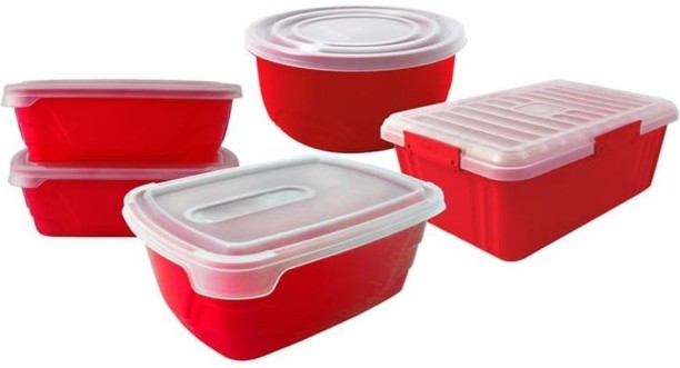sozo Rectangular 5 Pieces Lunch Box Set 5 Containers Lunch Box