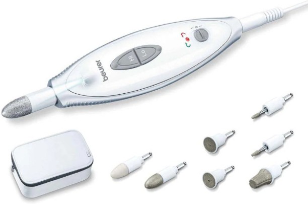 Beurer Electric Manicure & Pedicure Set with 7 Attachments, LED-Light MP 41