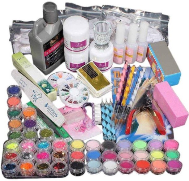 Globality 42 in 1 Nail Art Set Brush Glitter