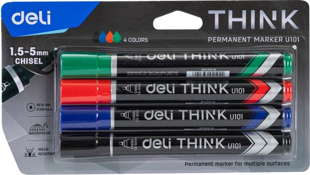 Deli Permanent Marker - 4pcs