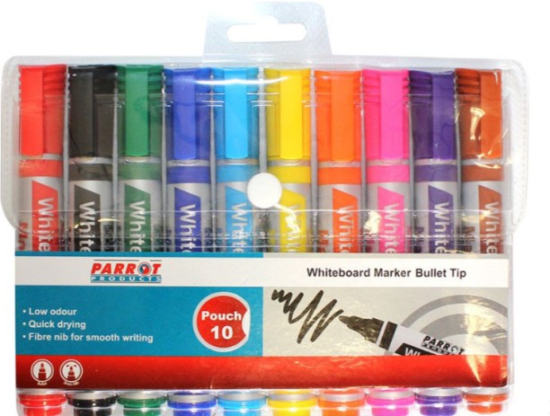 Parrot Parrot_Whiteboard Multi Coloured Markers (10 Markers)