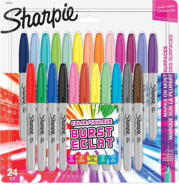 Sharpie Fine Permanent Marker - Multicolour 24's