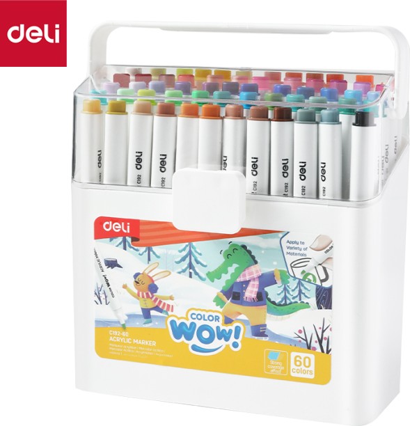 Deli Stationery Acrylic Marker 60 colours