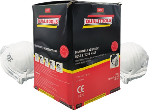 Qualitools Dust Masks per Box 20 FFP1 (SABS Approved) 20/Box Half Mask