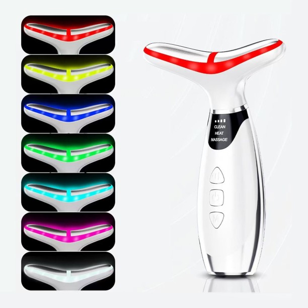RAR Facial Massager, 7-Color Red Light Face and Neck Treatment, Face Lift, 113°F Heated Vibrations Vibration Massager
