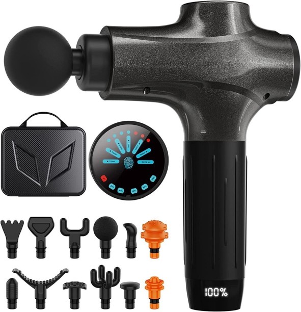 Athleum Sports Y12 Gun With 12 Attachments Percussion Massager