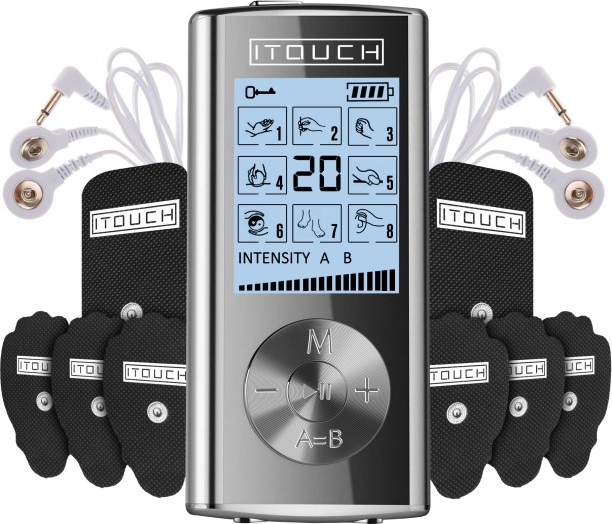 ITOUCH SA TENS - 8 Modes, Dual Channel, Rechargeable Pain Relief Massager TENS Massager
