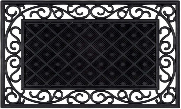Primaries Scroll Rubber Scraper Door Mat