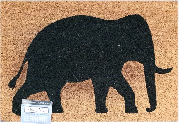 MasterMat Elephant Coir Doormat 100% Natural Coir & PVC Backing - 40x60cm Door Mat