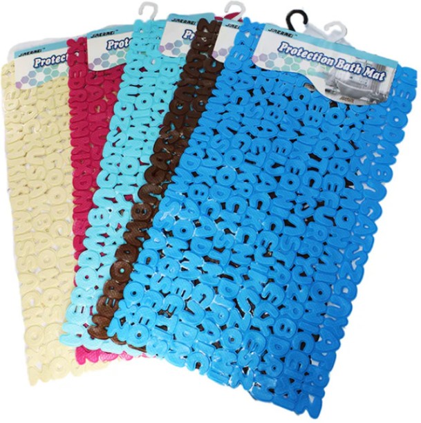 Jiaermei Bath Mat Safety 38X68Cm Suction Pvc Bathroom Mat