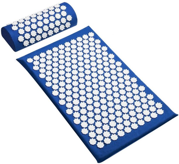 ALANES Acupressure Cushion Massage Yoga Mat and Pillow Set - Blue Floor Mat