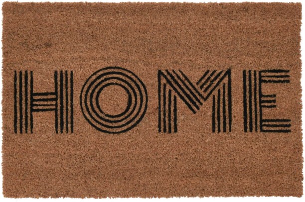 H&S Decorative Coconut Fibre Doormat - Modern 40x60cm Door Mat