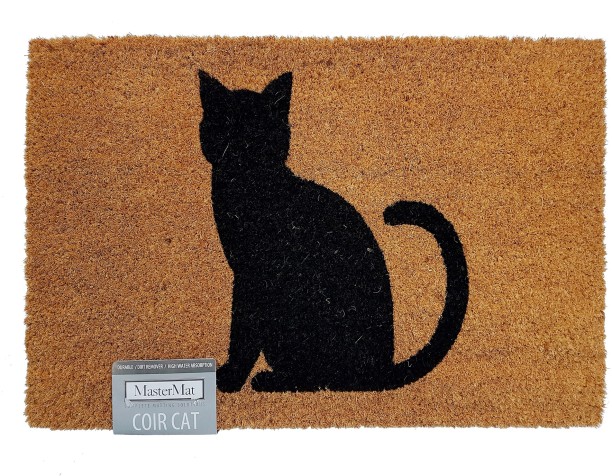 MasterMat Cat Coir Doormat 100% Natural Coir & 100% PVC Backing - 40x60cm Door Mat