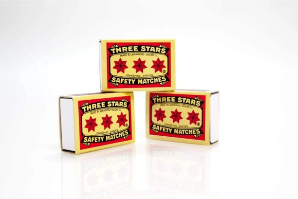 Threestars Cardboard Container Wood Match Box