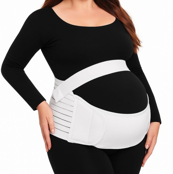 Maternity Support Belt, 4-in-1 Adjustable Pregnancy Belly Band, Belly Support Brace Belly Band Maternity Belly Band