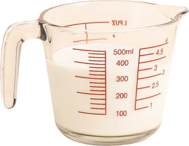 Wobuciko Transparent Borosilicate Glass Measuring Cup - 500ml Measuring Cup