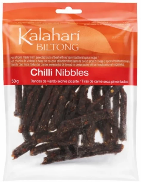 Kalahari Biltong Chillie Nibbles Pack of 2 , 50 g