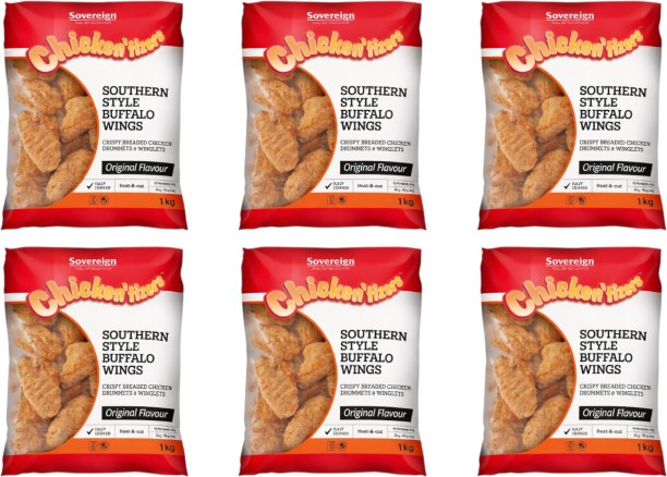 Sovereign Chicken'tizers Southern Style Buffalo Wings (Original) Pack of 6 , 6 kg