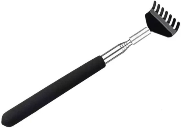 OQ Trading Extendable Back Scratcher - Stainless Steel - Black Medical Reacher & Grabber